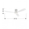 Ventilador de Techo Schuller Siroco Motor DC Blanco/Blanco