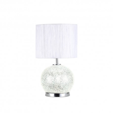 Lámpara de Sobremesa Fabrilamp Cristal Secoya E27+LED 5W Espejo/Cromo