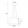 Lámpara Colgante Acontract-Luz Bilbo 1 tulipa Luz Neutra 4000K