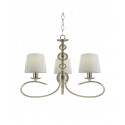 Aurora Suspension en cuir 3 lumières avec écran textile