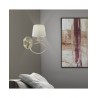 Aplique de Pared Aurora Cuero con Pantalla Textil