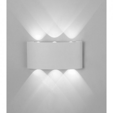 Aplique de Pared para Exterior LED Mantra Arcs Blanco Cálida 6W