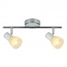 Regleta de Focos Fabrilamp Cholo Blanco/Cromo Orientable 2xE14