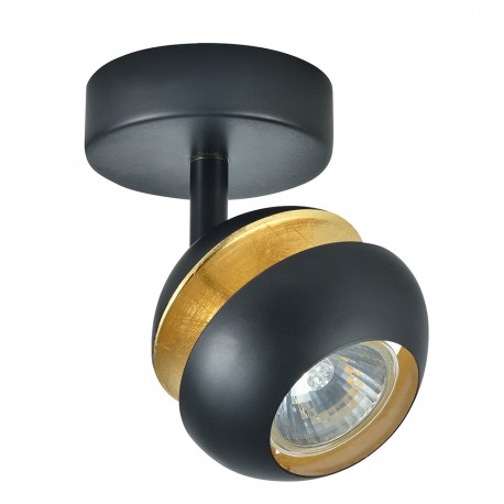 Foco Fabrilamp Beethoven Negro/Oro Orientable 1xGU10