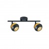 Regleta de Focos Fabrilamp Beethoven Negro/Oro Orientables 2xGU10