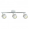 Regleta de Focos Fabrilamp Beethoven Blanco/Plata Orientables 3xGU10