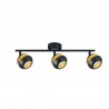 Regleta de Focos Fabrilamp Beethoven Negro/Oro Orientables 3xGU10