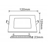 Downlight LED Empotrable Cuadrado Níquel Satinado Luz Neutra 12cm