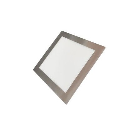 Downlight LED Empotrable Cuadrado Níquel Satinado Luz Neutra 22.5cm