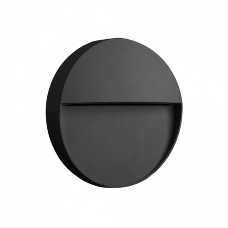 Aplique de Pared para Exterior LED Mantra Baker Redondo Gris Oscuro 3W