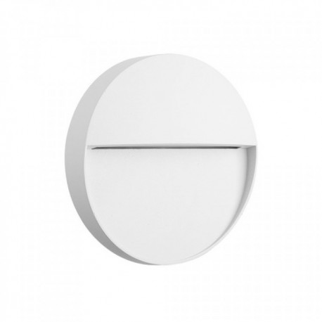 Aplique de Pared para Exterior LED Mantra Baker Redondo Blanco 3W