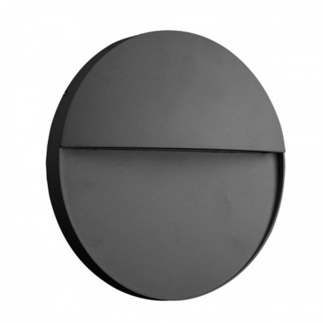 Aplique de Pared para Exterior LED Mantra Baker Redondo Gris Oscuro 6W