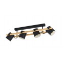 Regleta de Focos Eglo Hornwood LED Negro/Madera 4xE27