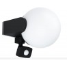 Aplique de Pared Exterior Eglo Rubio Negro LED 1xE27 con Sensor