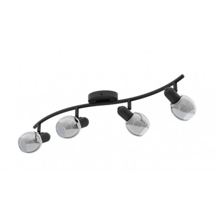 Plafón de Techo Focos Eglo Pollica LED Acero Negro 4xE14