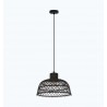 Lámpara Colgante Eglo Vintage Ausnby LED Madera Negro 1xE27 37cm