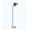 Lampadaire Vintage EGLO Lubenham Wood Noir 1xE27