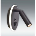 Aplique de Pared MARS 8W LED-USB 4000K Negro