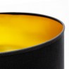 Lámpara de Sobremesa Cerámica Roa Oro Negro con pantalla