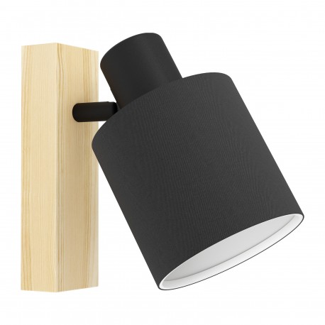 Foco Eglo Batallas LED Madera Negro 1xE27