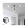 Plafón 3 Luces Tenor Redondo Níquel Satinado 3xE27