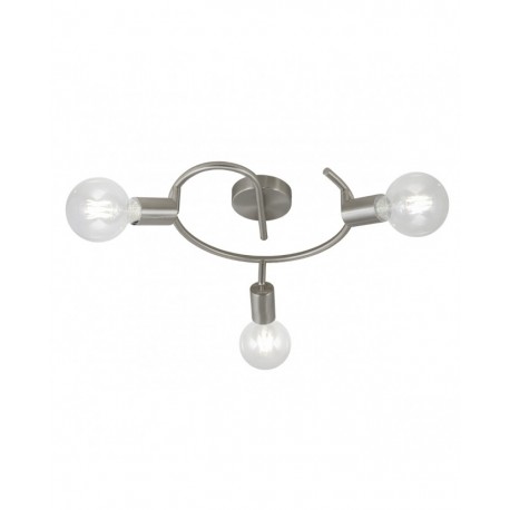 Plafón 3 Luces Tenor Redondo Níquel Satinado 3xE27