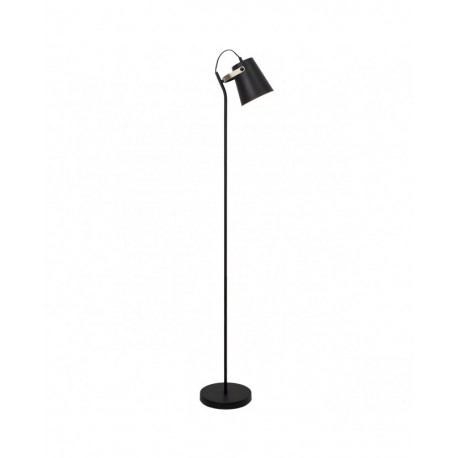 Lámpara de Pie Alemar Lupen Negro y Cuero LED 1xE27
