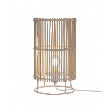 Lámpara Sobremesa Isarutas Natural Rattan Boho 1xE27