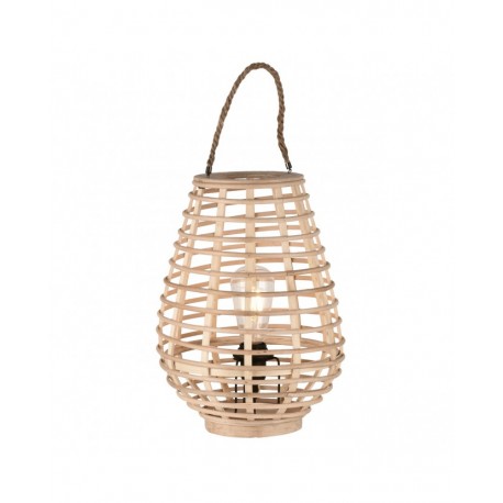 Lámpara Sobremesa Picardo Natural Rattan Boho 1xE27