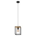 Lámpara Colgante Eglo Libertad Negro Madera