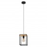 Lámpara Colgante Eglo Libertad Negro Madera