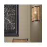 Aplique de Pared Alemar Oyster Negro y Mimbre 1xE27