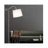 Sanluri Nickel Satin lampadaire ALEMAR avec écran 1xE27