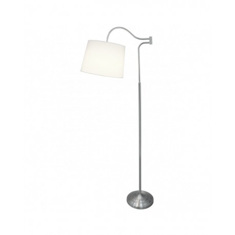 Sanluri Nickel Satin lampadaire ALEMAR avec écran 1xE27