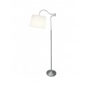 Sanluri Nickel Satin lampadaire ALEMAR avec écran 1xE27