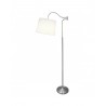 Sanluri Nickel Satin lampadaire ALEMAR avec écran 1xE27