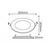 Downlight LED Empotrable Blanco 25W Redondo 30cm Luz Cálida