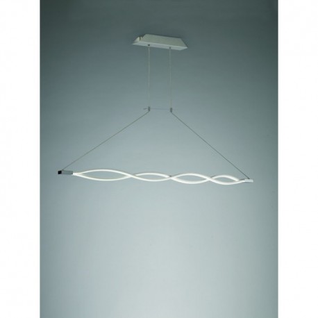 Lámpara Colgante LED Mantra Sahara Plata Y Cromo Luz Cálida con Altura Regulable 1,5Cm 36W Regulable