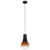 Lámpara Colgante Eglo Chasely Cristal Negro Caramelo 1xE27