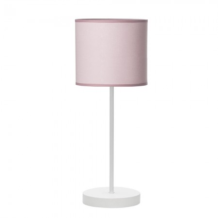 Lámpara Sobremesa Fabrilamp Ibor Blanco y pantalla Rosa 1xE14