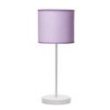 Lampe de table Fabrilamp Ibor Ecran Blanc et Lilas 1xE14