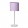 Lampe de table Fabrilamp Ibor Ecran Blanc et Lilas 1xE14