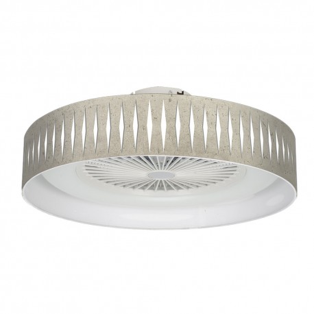 Plafón de Techo Ventilador Fabrilamp Piron Blanco/Cemento Gris