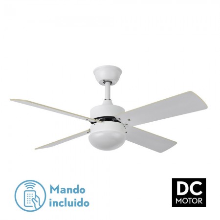 Ventilador de Techo Fabrilamp Sofía Blanco 107cm Blanco/Haya 4Palas