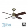 Ventilador de Techo Fabrilamp Sofía Cuero 107cm Cerezo/Nogal 4Palas