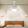 Ventilateur de plafond TEGALUXE Ari Rétractable Blanc 50cm