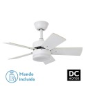 Ventilador de Techo Fabrilamp Marta DC Blanco palas Rev. Blanco/Haya