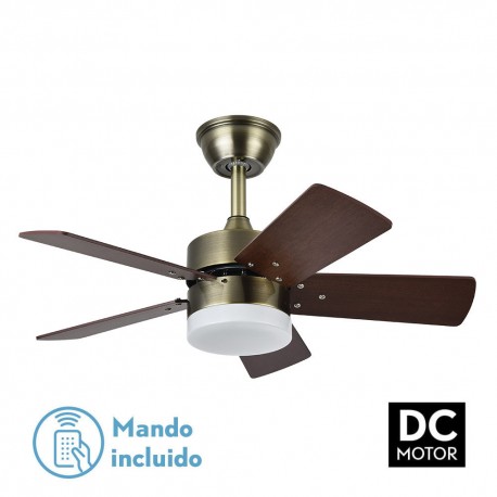 Ventilador de Techo Fabrilamp Marta DC Cuero palas Rev. Cerezo/Nogal