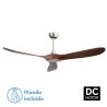 Ventilador de Techo Fabrilamp Marin Níquel DC palas Roble Sin Luz 152D