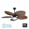 Ventilador de Techo Fabrilamp Chaw Negro/Marrón Hoja de Palma Tropical